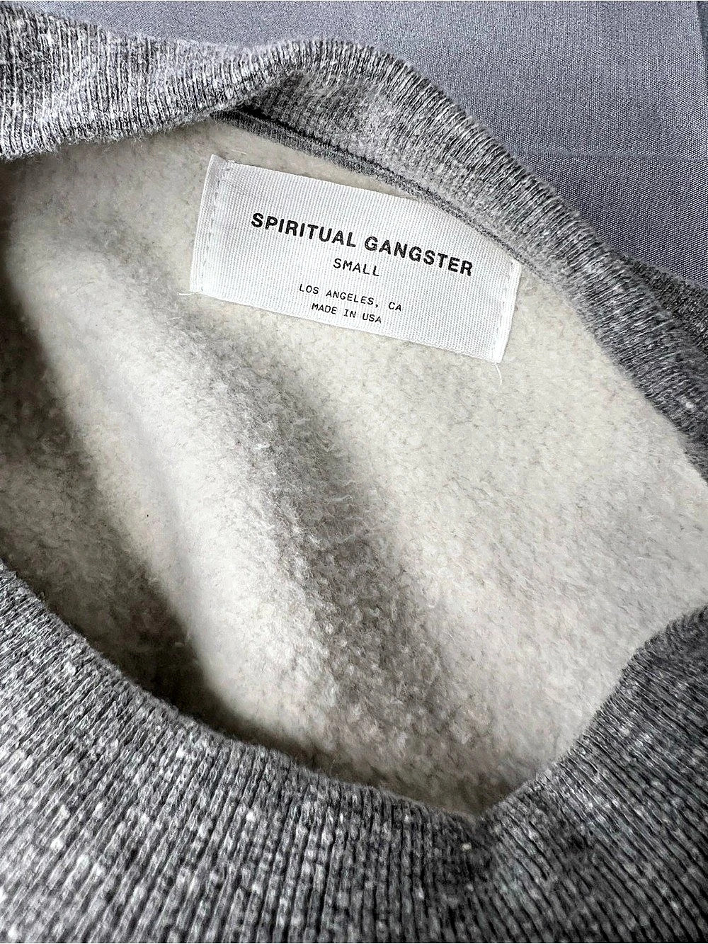 Spiritual Gangster Peace Dove Savasana Sweatshirt Gray Small - Picture 4 of 10